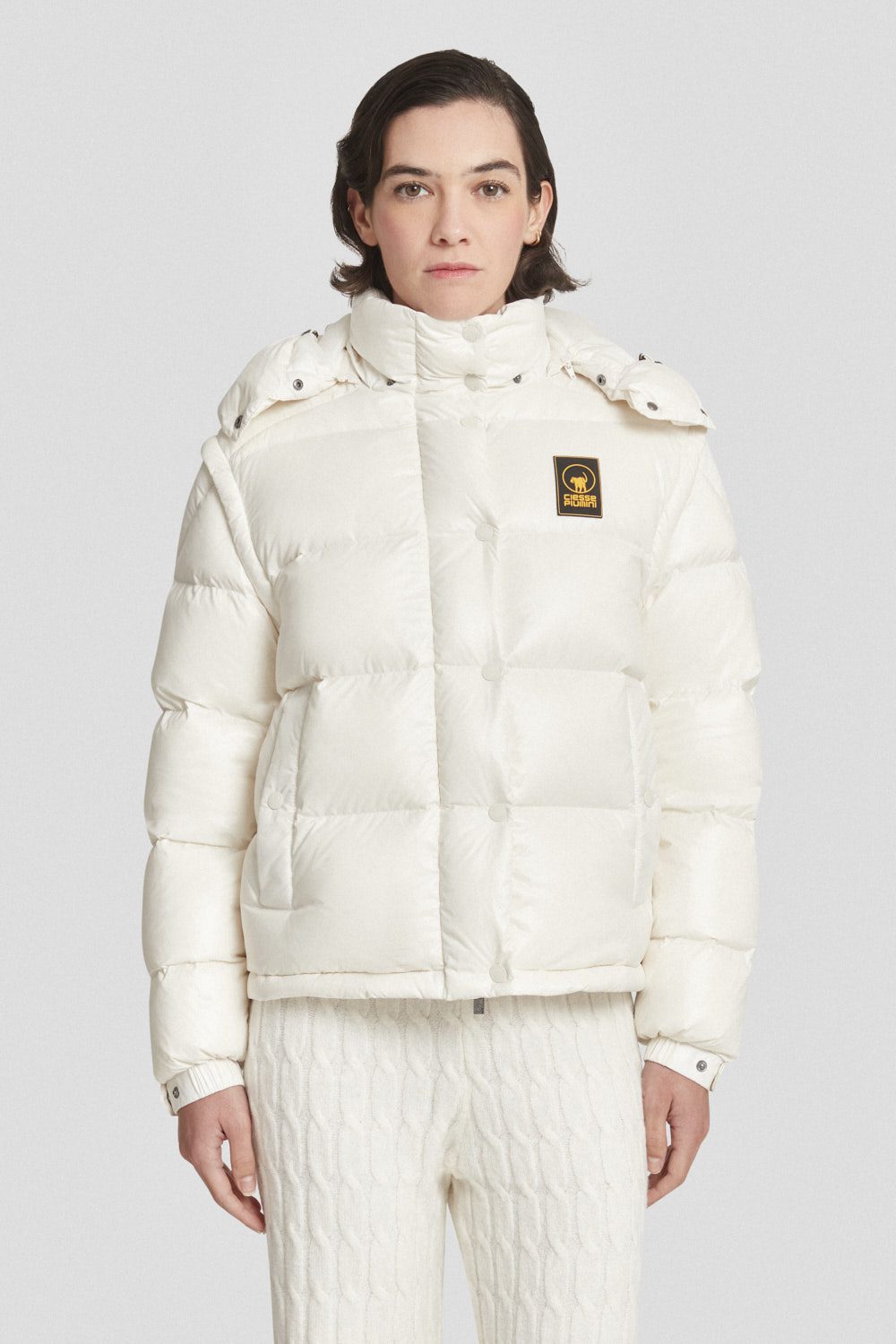 ciesse-piumini-daunenjacke-wei-stepp-kapuze-rmel-abnehmbar image 2