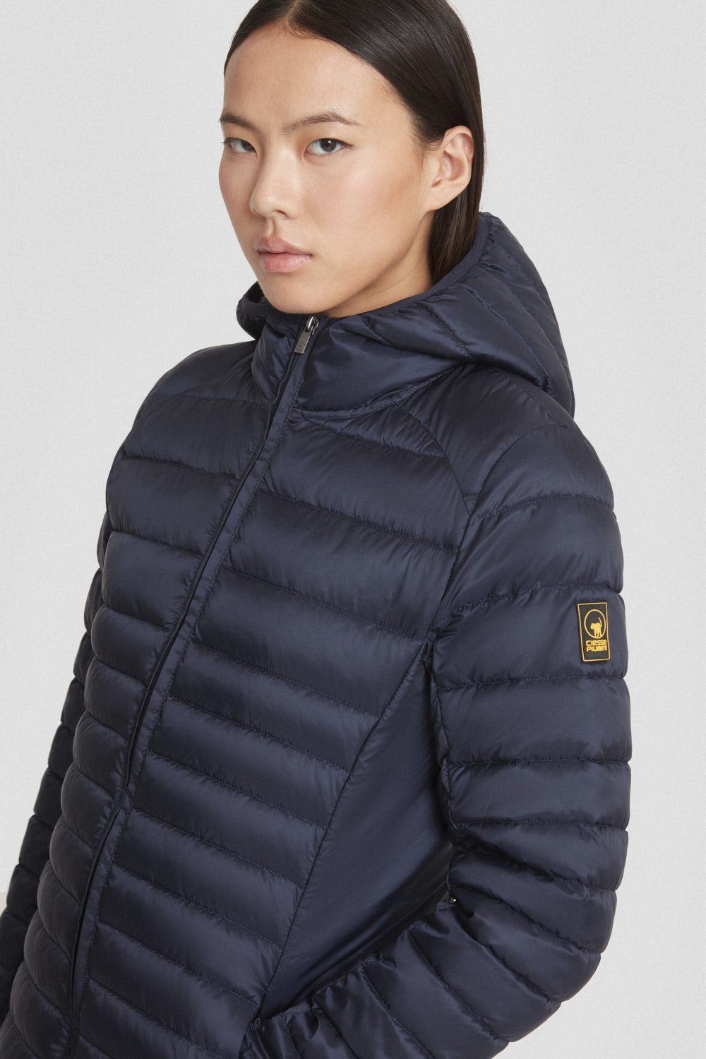 ciesse-outdoor-daunenmantel-lang-blau-gesteppt-damen image 3