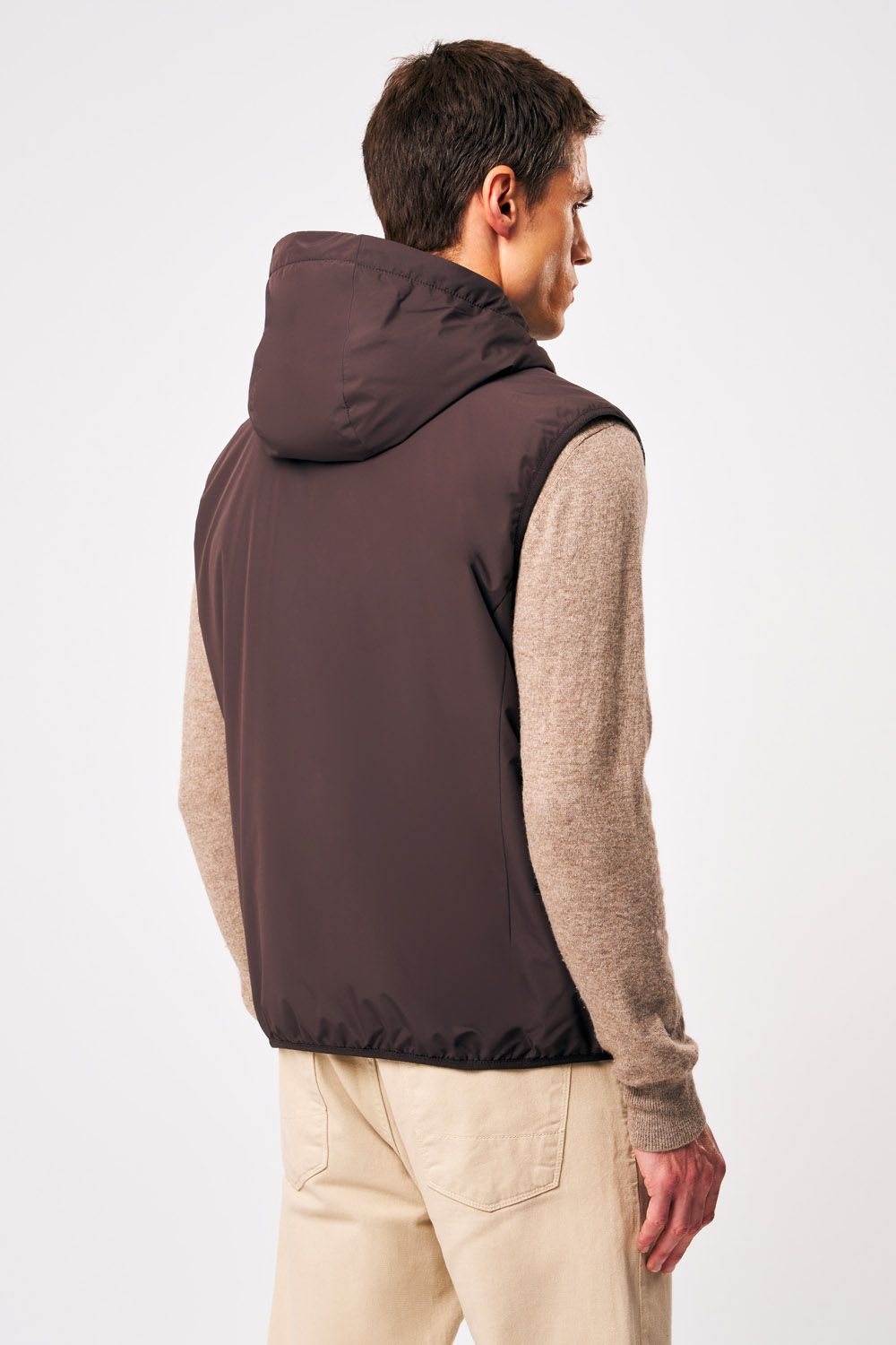 ciesse-kenzen-steppweste-braun-herren-mit-kapuze image 5