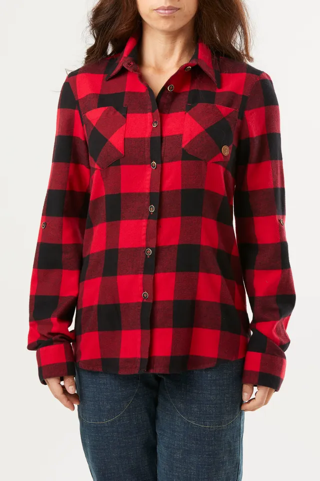 e9-julie-hemd-red-check-baumwolle-slim-fit image 1