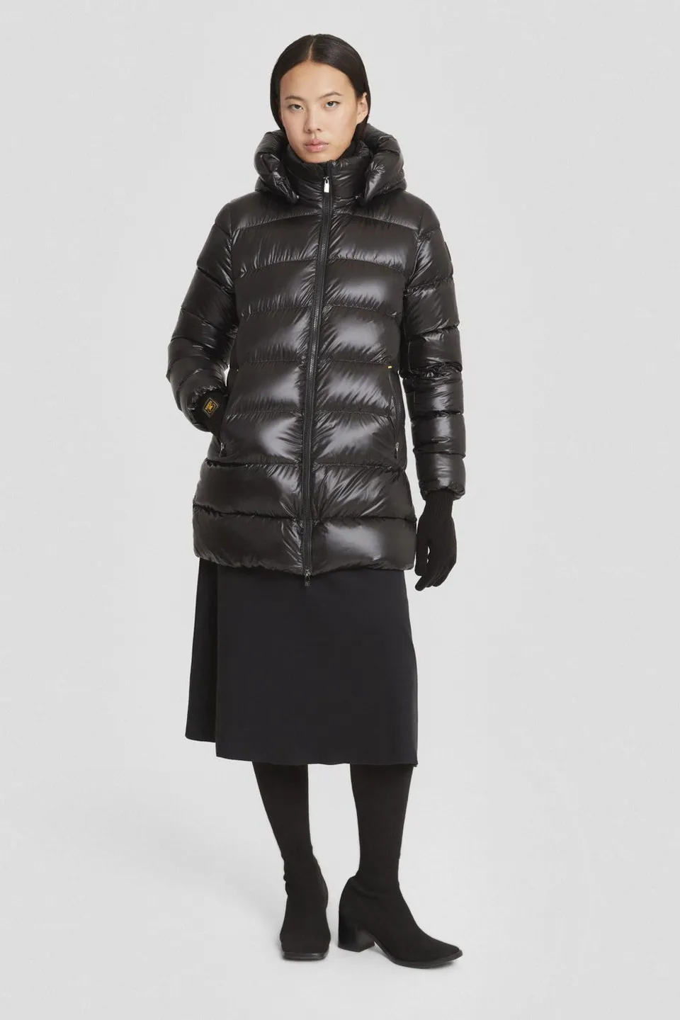 ciesse-piumini-daunenjacke-mittellang-schwarz-kapuze-800fp image 1
