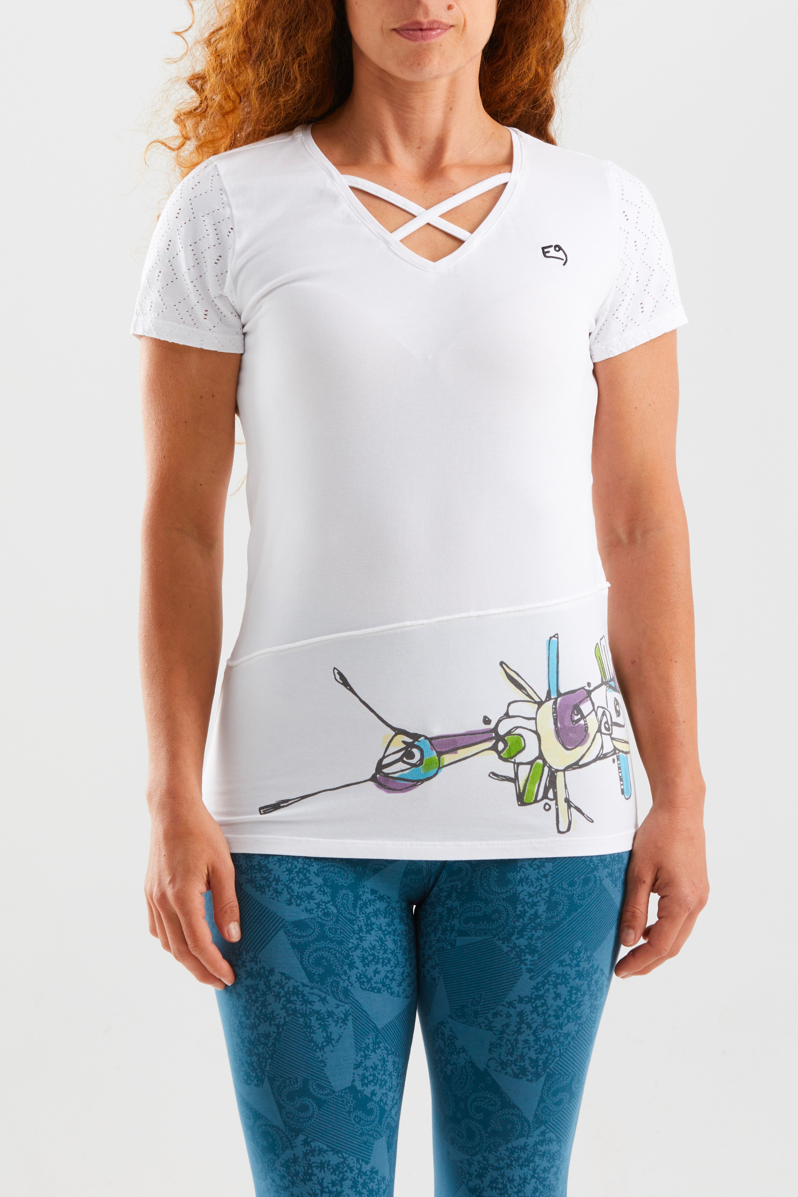 e9-isa-t-shirt-mimosa-bio-baumwolle-slim-fit image 2