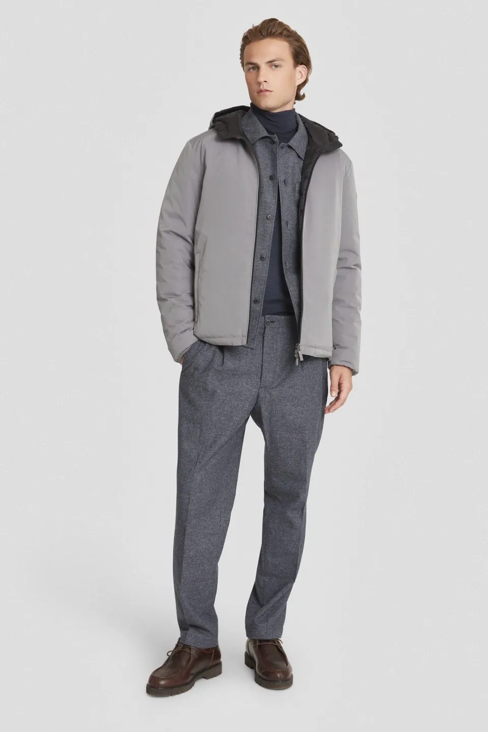 ciesse-piumini-daunenjacke-grau-reversibel-kurz image 1
