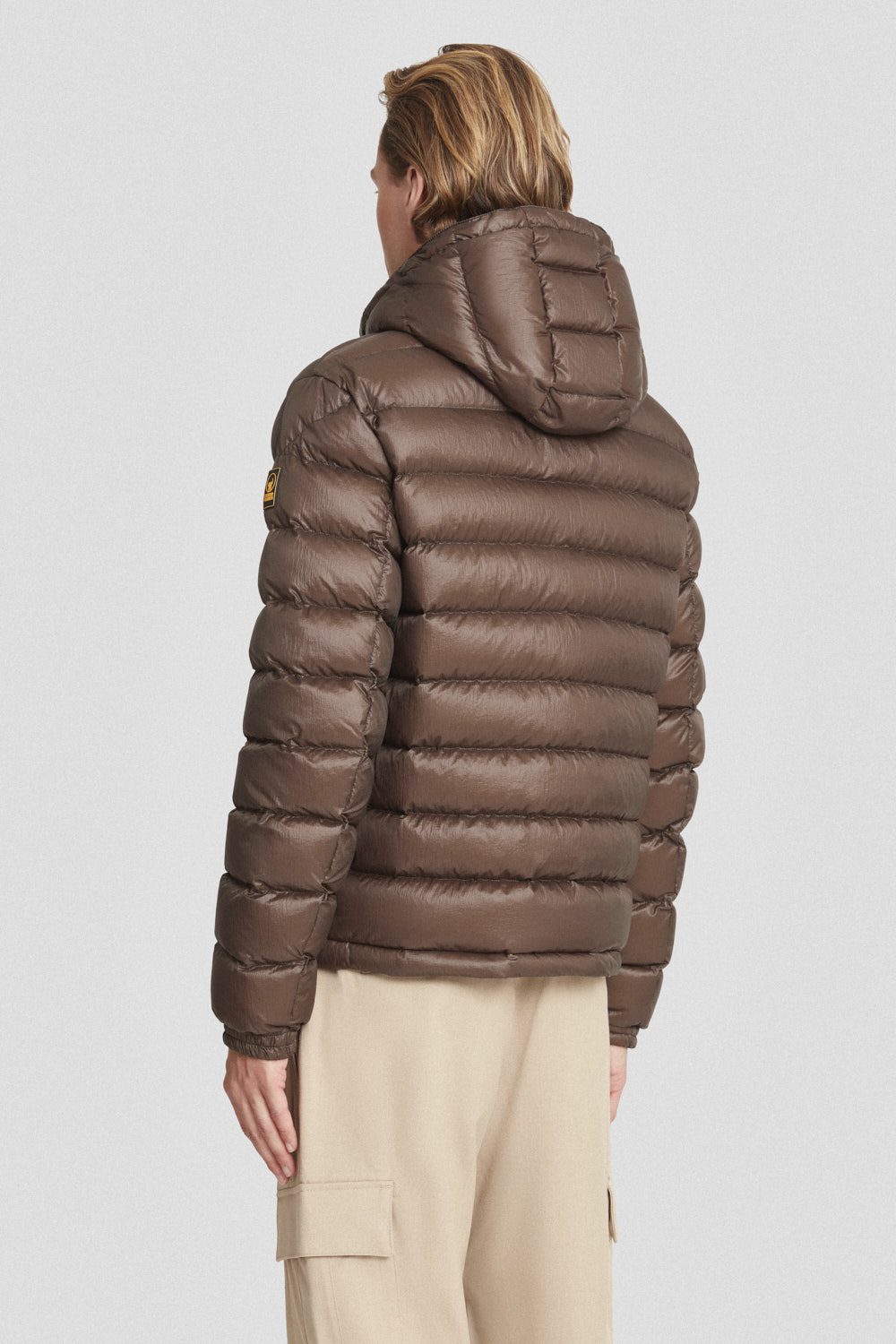 ciesse-outdoor-piumini-daunenjacke-braun-kurz-kapuze-abnehmbar image 4