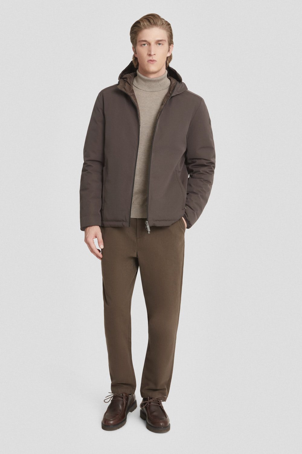 ciesse-outdoor-daunenjacke-braun-kurz-reversibel-800 image 1