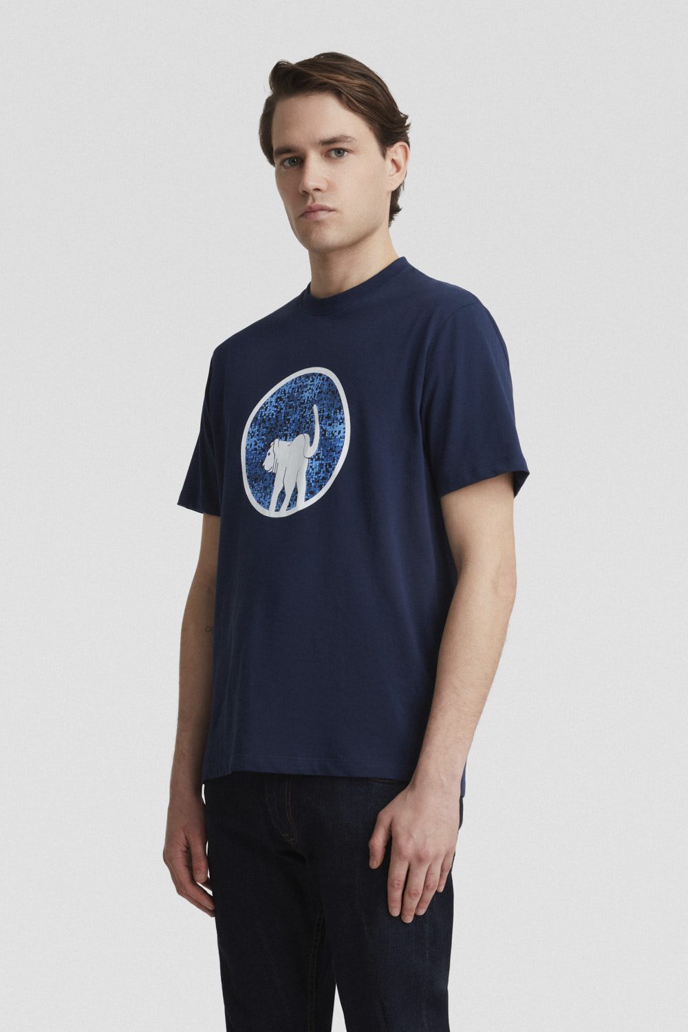 ciesse-outdoor-t-shirt-blau-baumwolle-rundhals-mit-print image 2