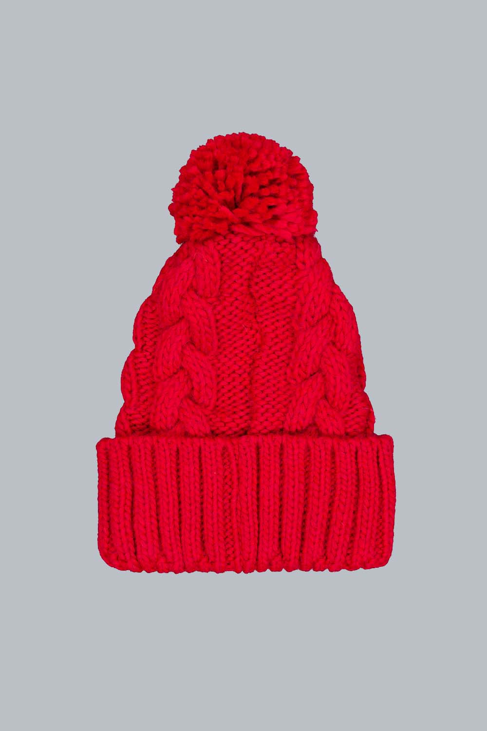ciesse-outdoor-scilly-strickm-tze-rot-zopfmuster-mit-bommel image 2