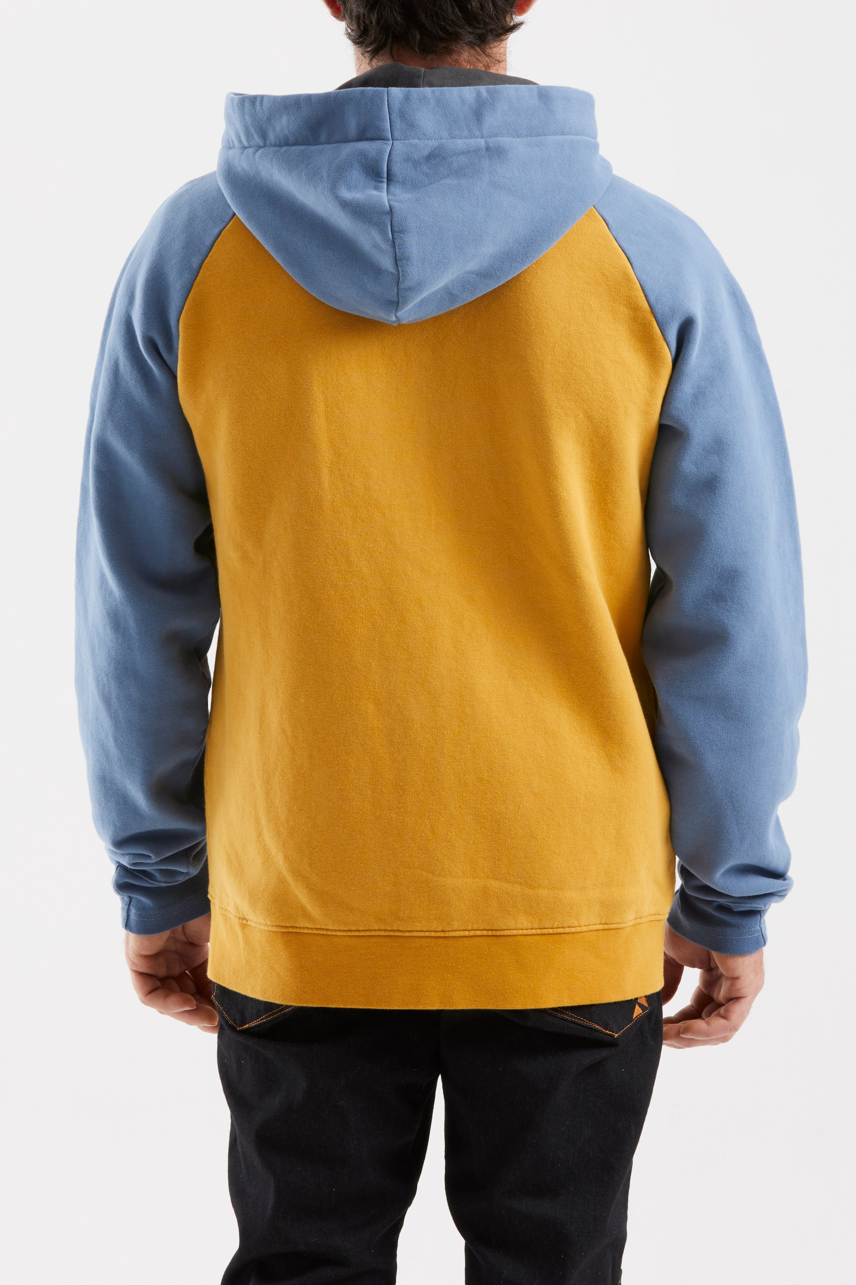 e9-rain-hoodie-curry-steel-blue-gr-m-baumwolle image 2