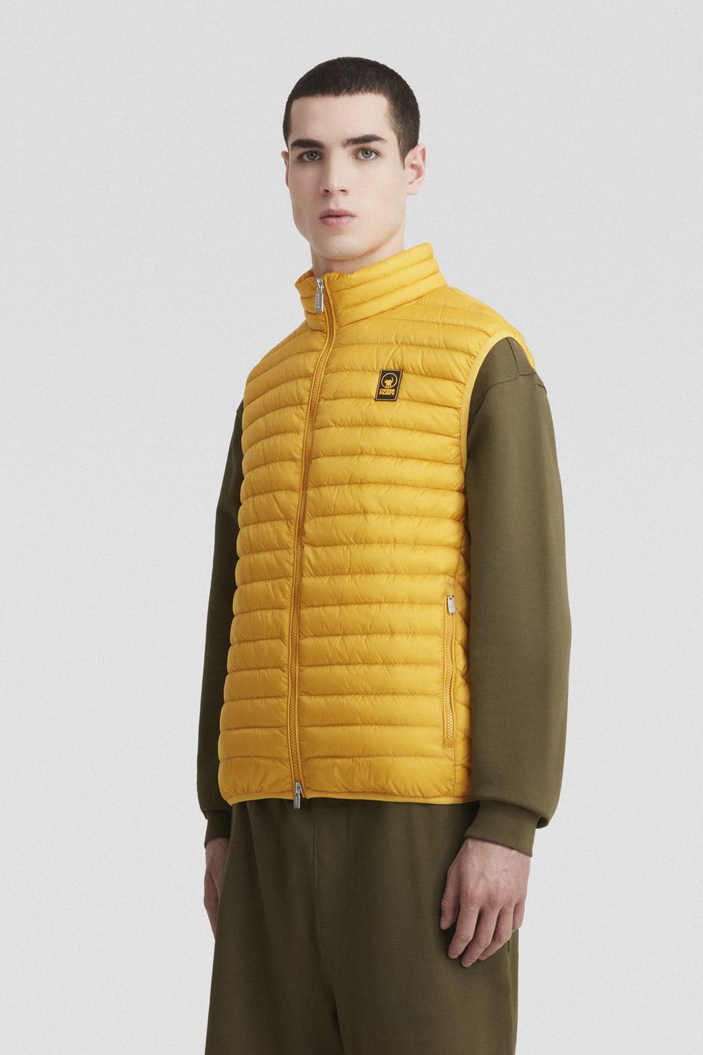 ciesse-outdoor-daunenweste-herren-gelb-echte-daunen-rmellos image 2