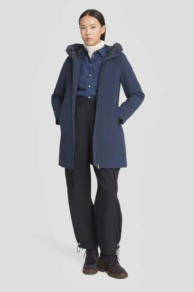 ciesse-outdoor-winterjacke-lang-blau-softshell-daunen image 1