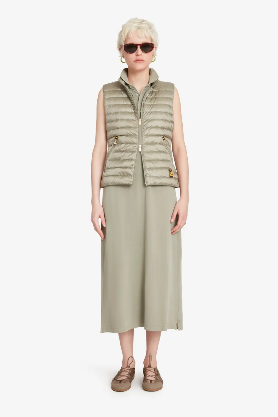 ciesse-outdoor-sabi-polokleid-damen-gr-n-tee-baumwolle-rmellos image 1