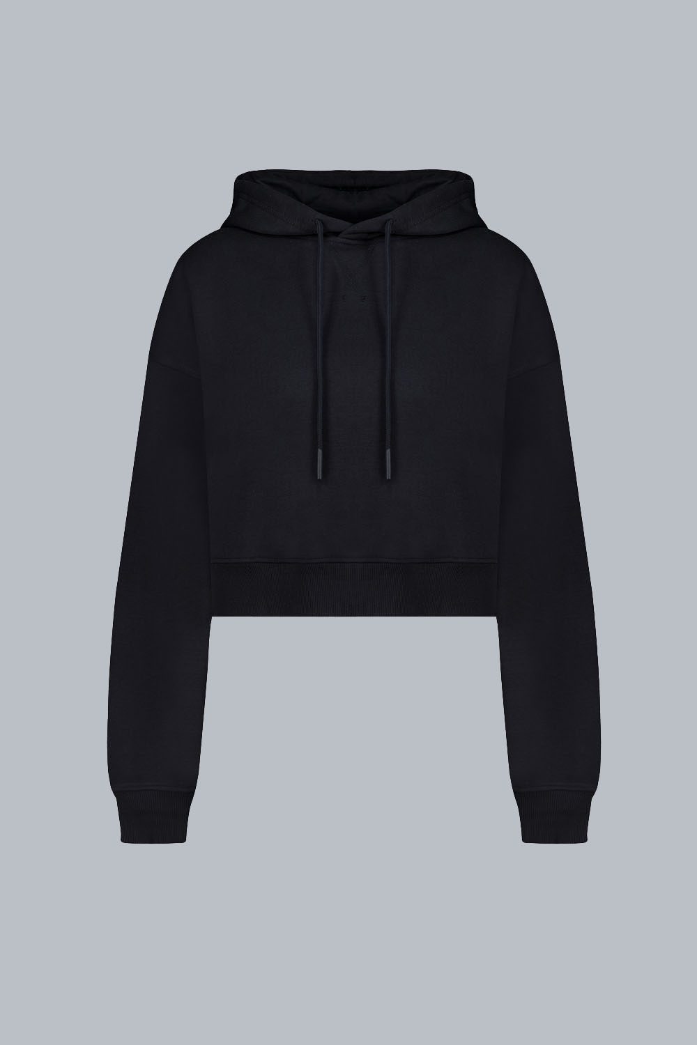ciesse-felpe-samar-hoodie-cropped-schwarz-baumwolle image 1