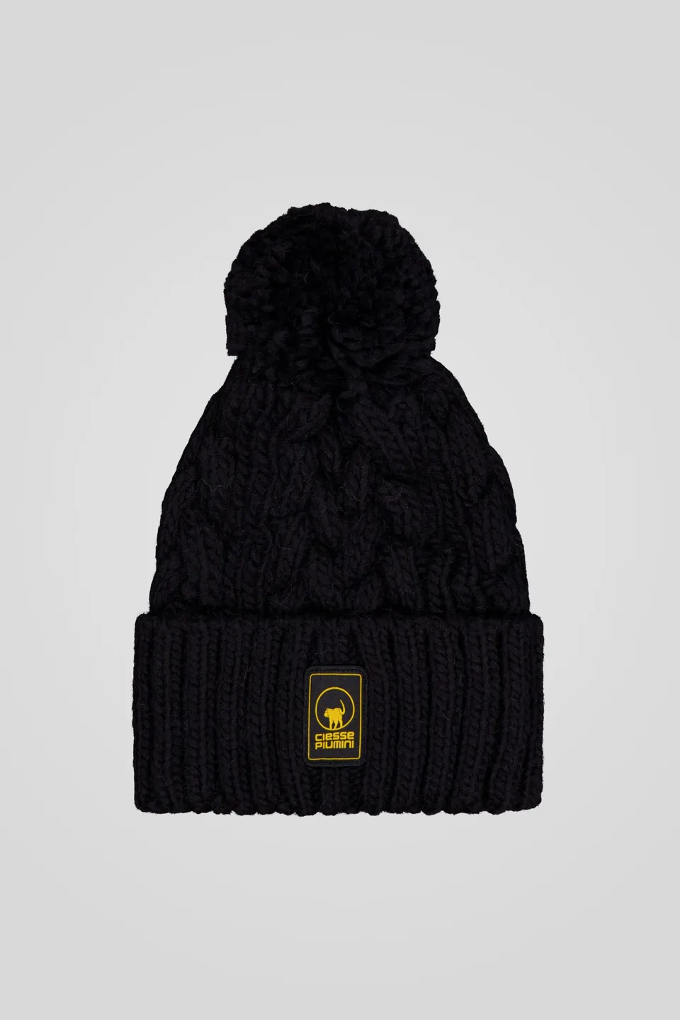 ciesse-outdoor-bommelm-tze-schwarz-strick-mit-pompon-wollmix image 1