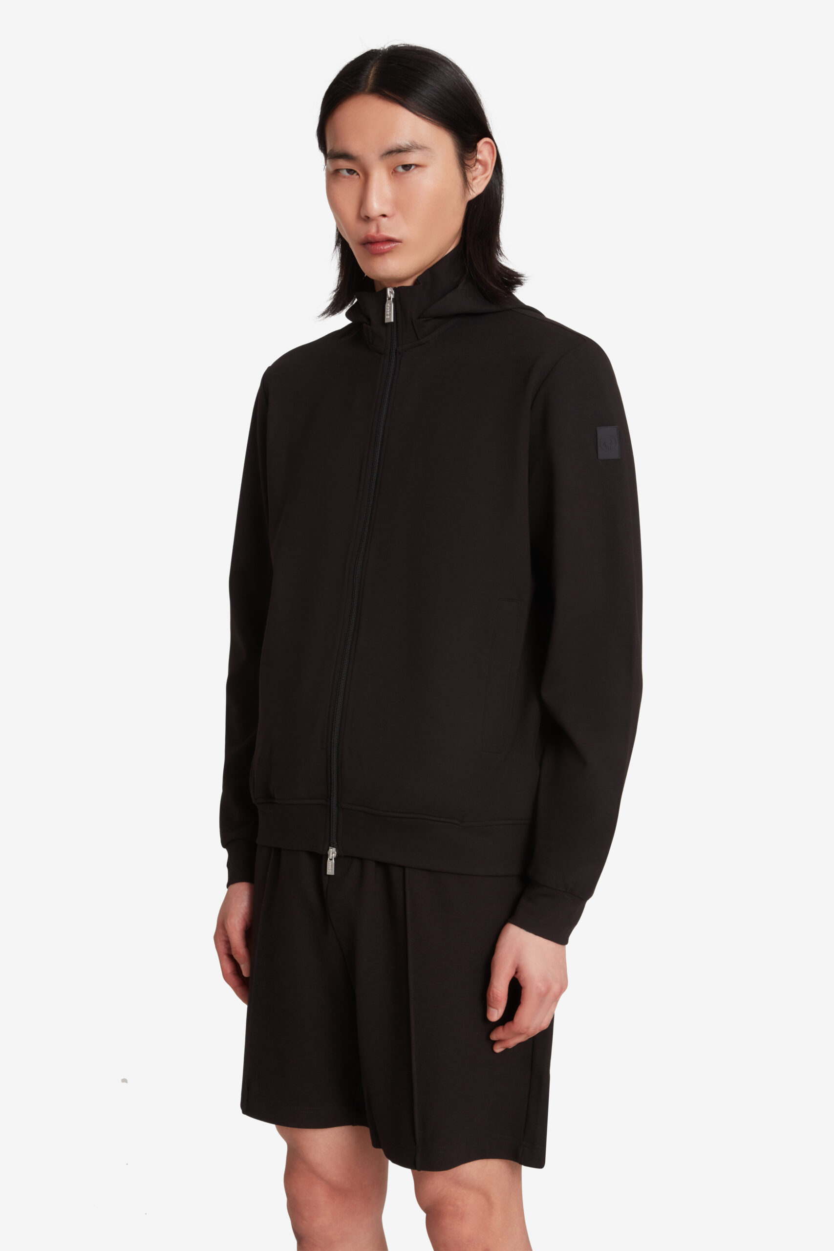 ciesse-naku-full-zip-hoodie-herren-schwarz-abnehmbare-kapuze image 2