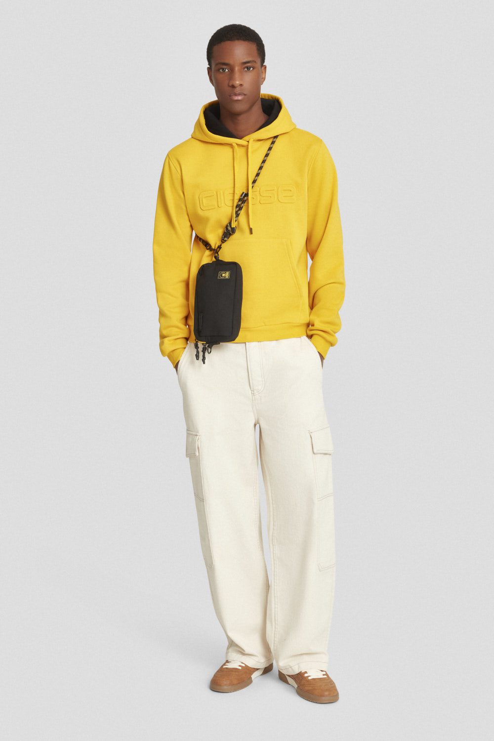ciesse-outdoor-hoodie-gelb-baumwollmix-kapuze-k-ngurutasche image 2
