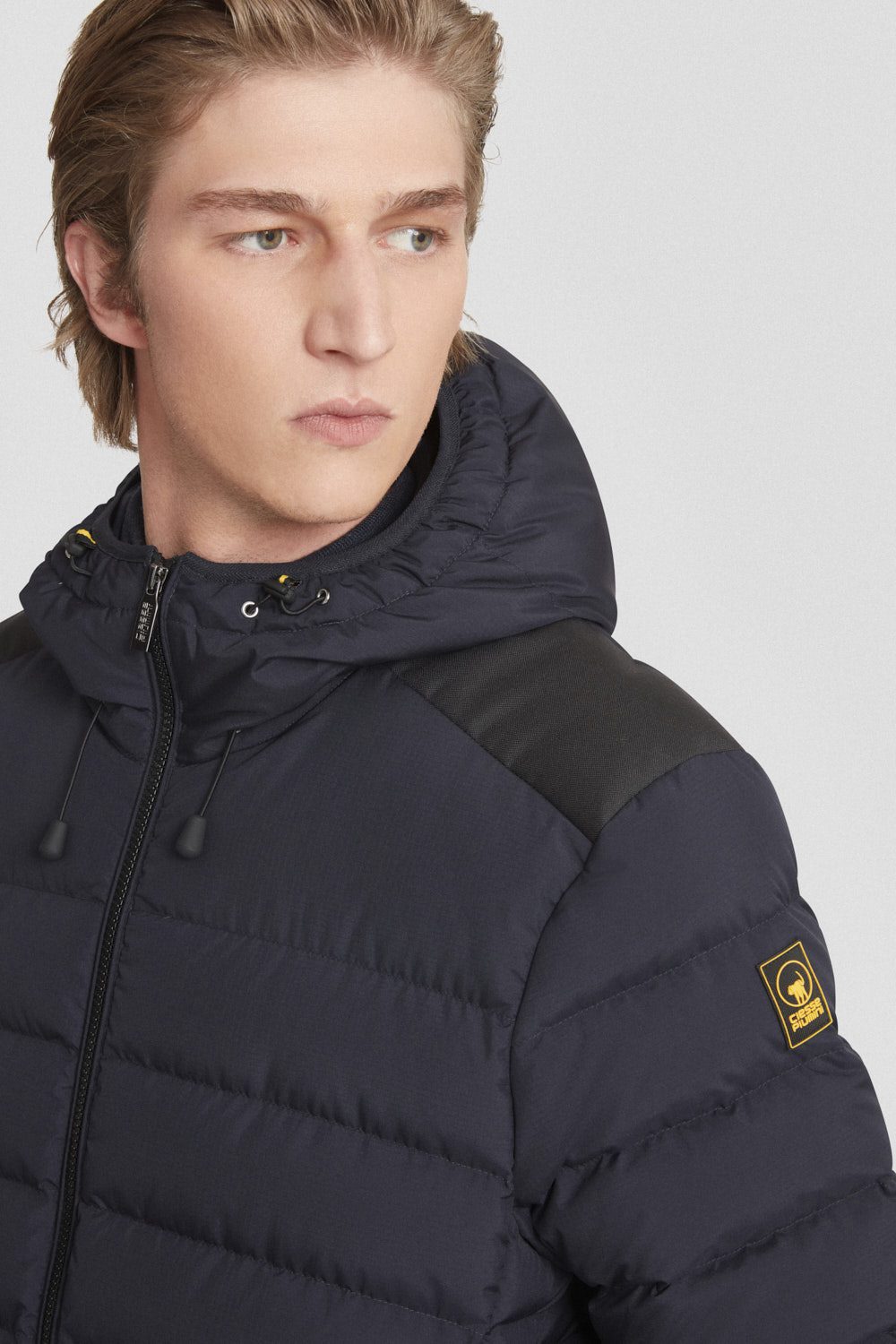 ciesse-piumini-daunenjacke-blau-kurz-mit-kapuze-dwr image 3