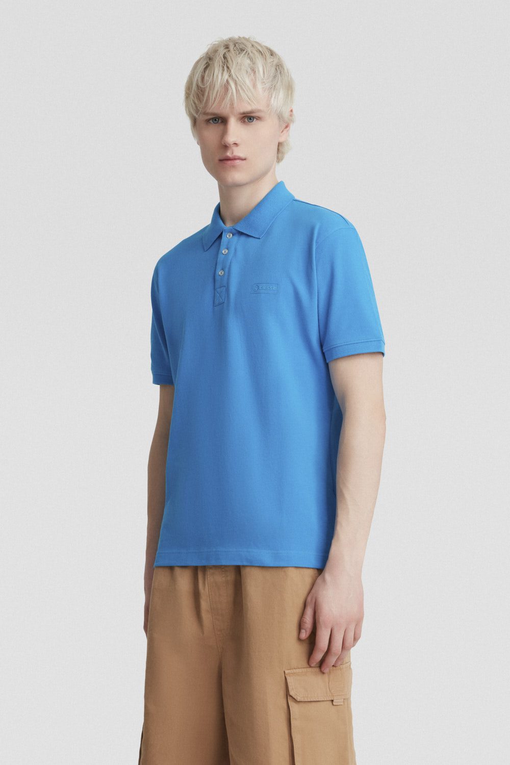 ciesse-polo-poloshirt-blau-jersey-stretch-kurzarm image 1