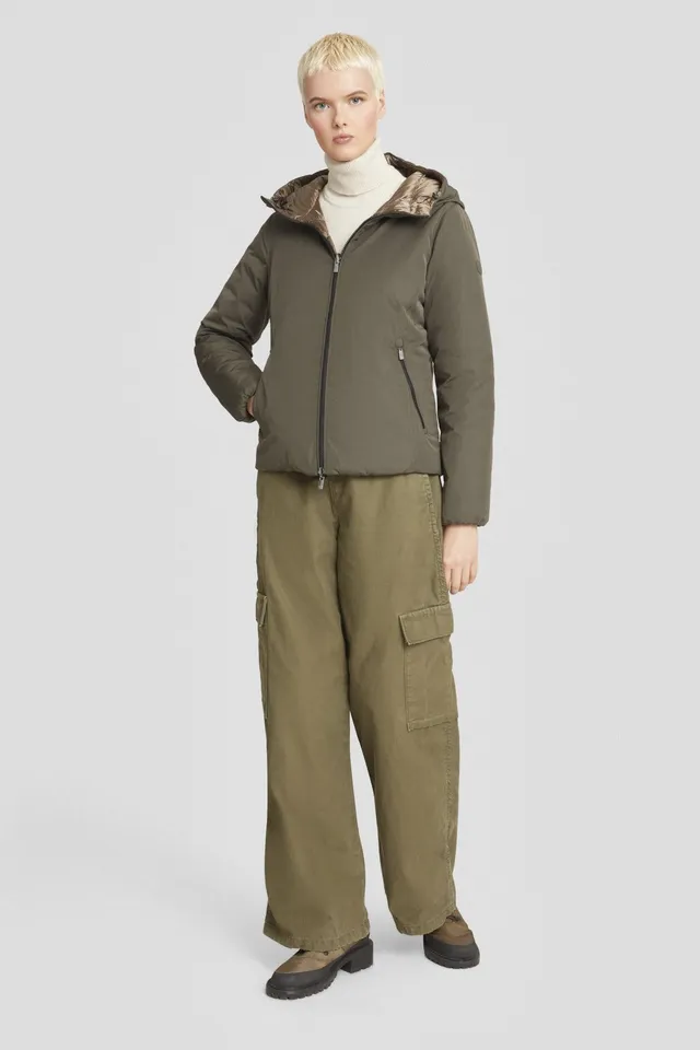 ciesse-outdoor-piumino-daunenjacke-kurz-oliv-wendbar-800-fill image 1