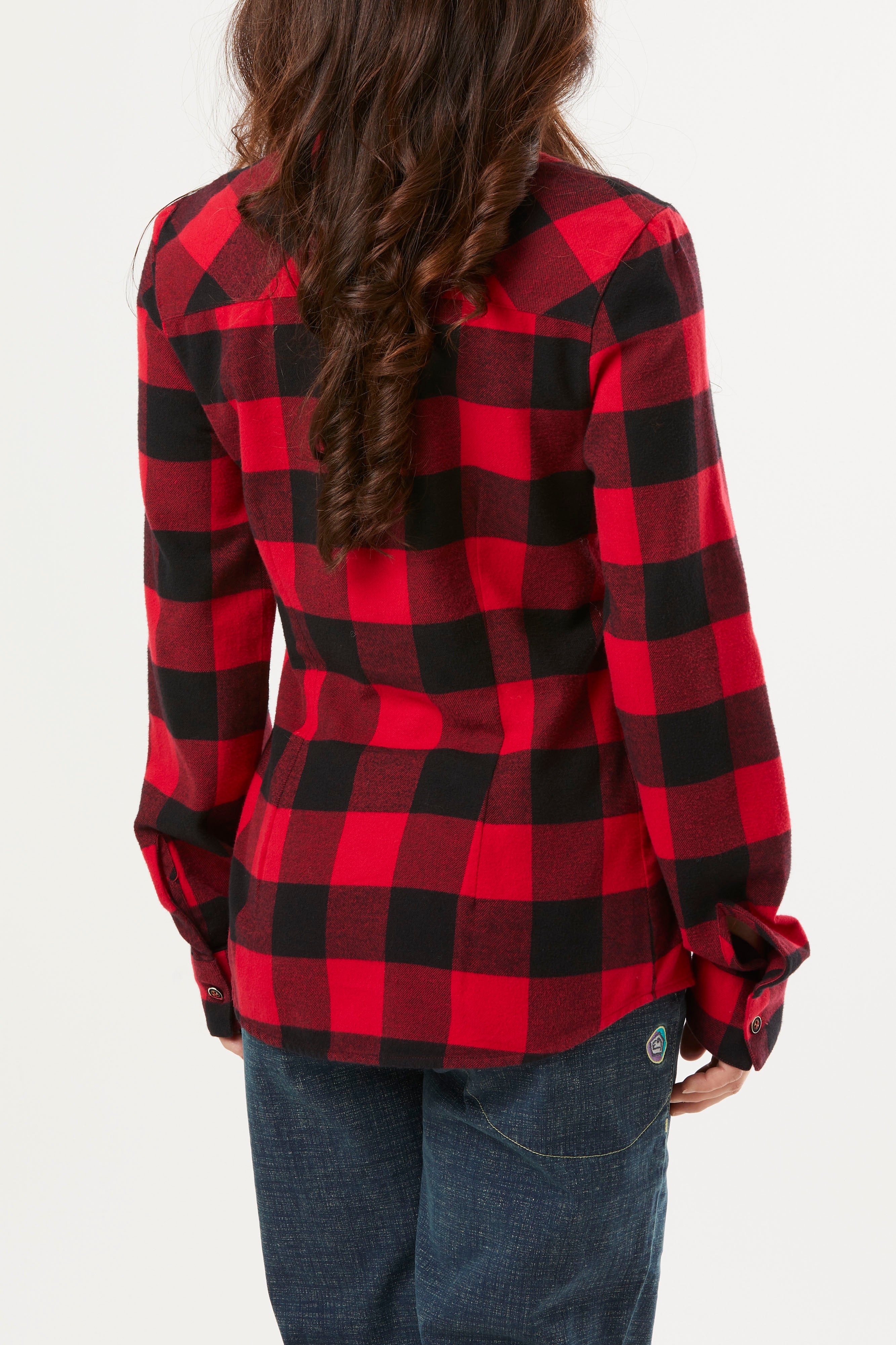 e9-julie-hemd-red-check-baumwolle-slim-fit image 3