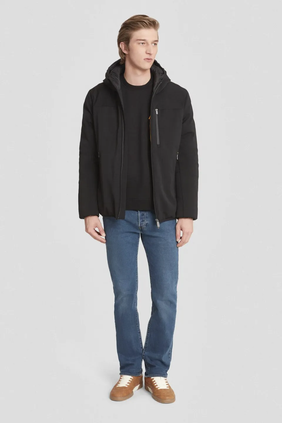 ciesse-outdoor-softshelljacke-kurz-schwarz-mit-kapuze image 1