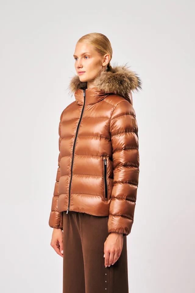 ciesse-outdoor-lia-real-fur-daunenjacke-hellbraun-damen-echtpelz image 1