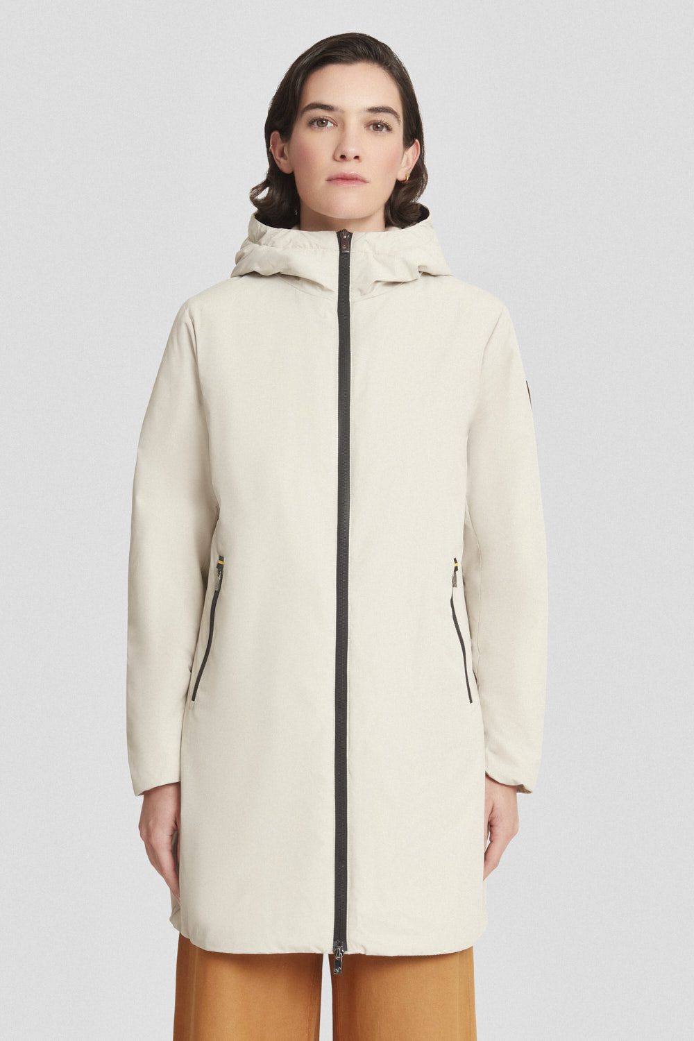 ciesse-outdoor-lange-winterjacke-beige-mit-kapuze image 2