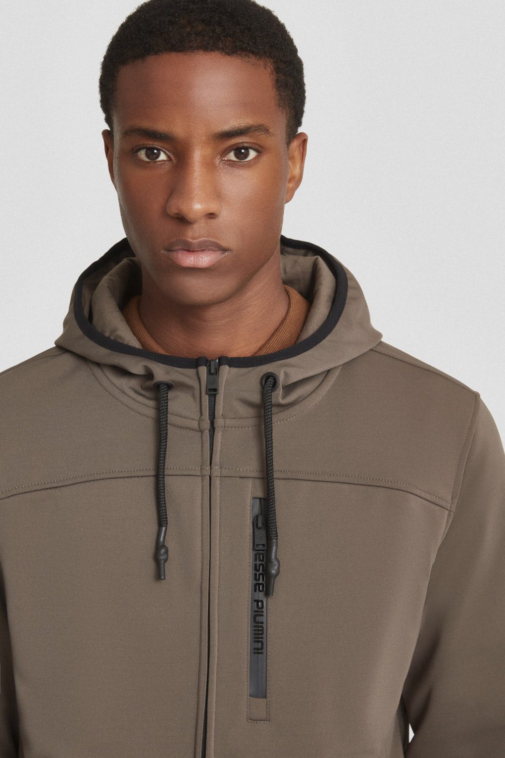 ciesse-outdoor-sweatjacke-braun-kapuze-waterproof-zip image 3