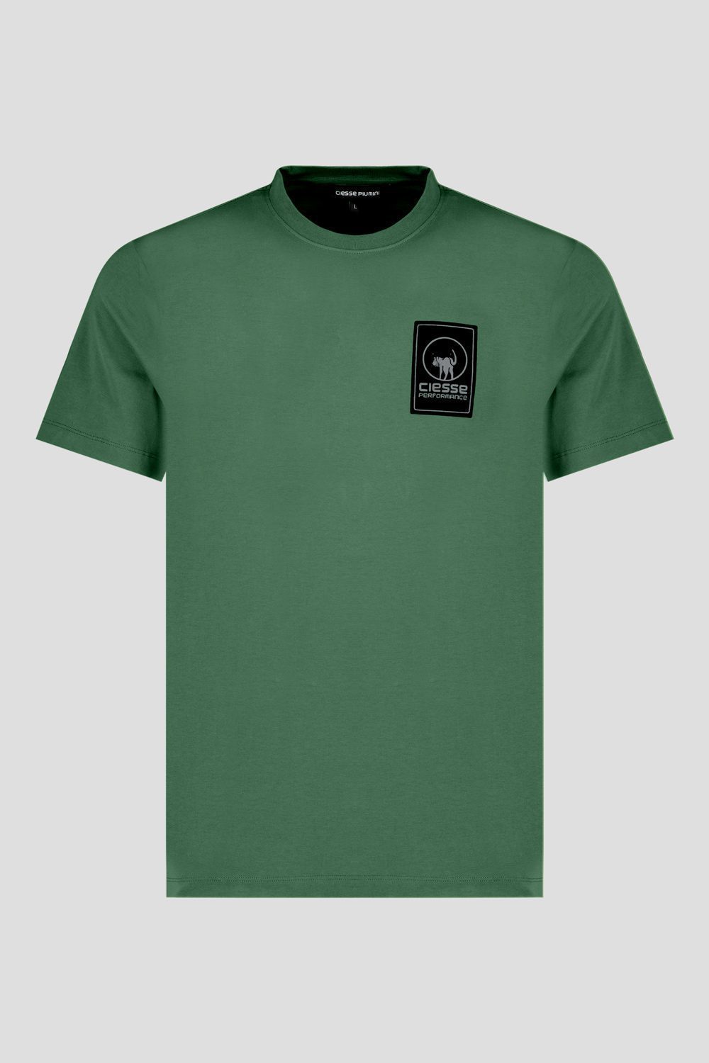 ciesse-t-shirt-basic-t-shirt-gr-n-rundhals-100-baumwolle image 3