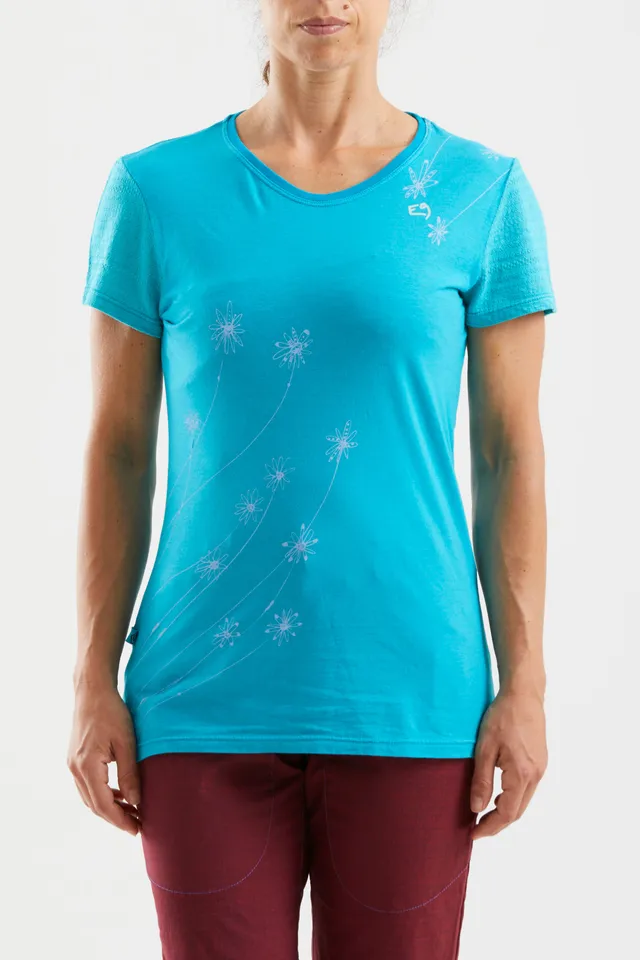 e9-dafne-t-shirt-ocean-blue-bio-baumwolle-slim image 1