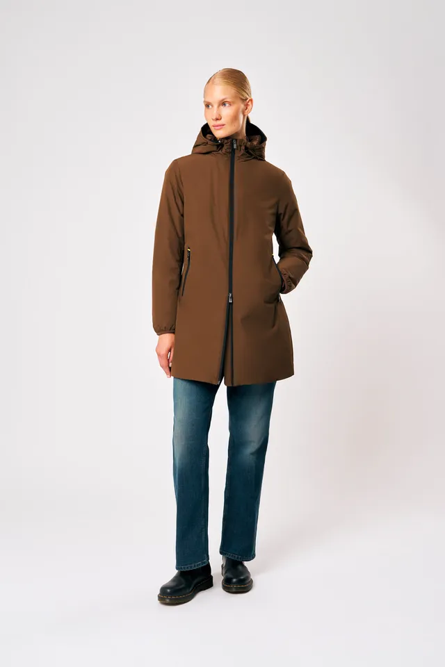 ciesse-outdoor-matilda-damenjacke-lang-braun-moka image 1