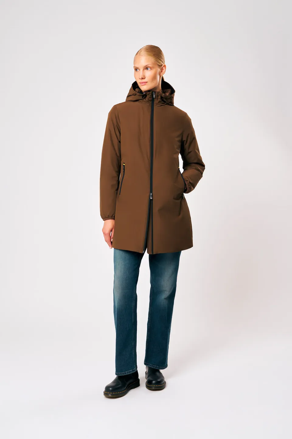 ciesse-outdoor-matilda-damenjacke-lang-braun-moka image 1