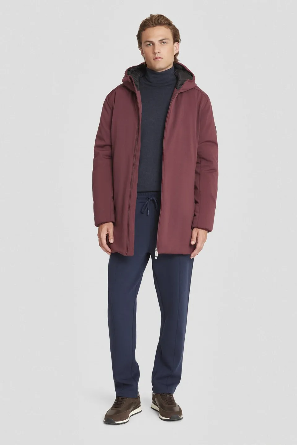 ciesse-softshelljacke-lang-mahagoni-braun-herren image 1