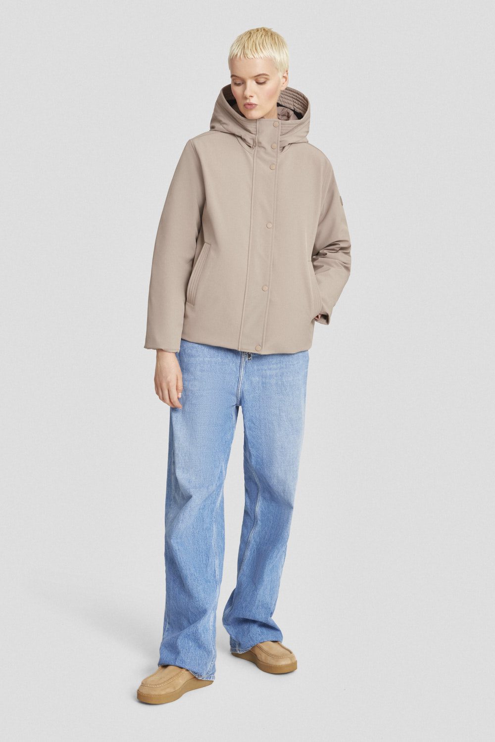 ciesse-outdoor-softshelljacke-kurz-beige-box-fit image 2
