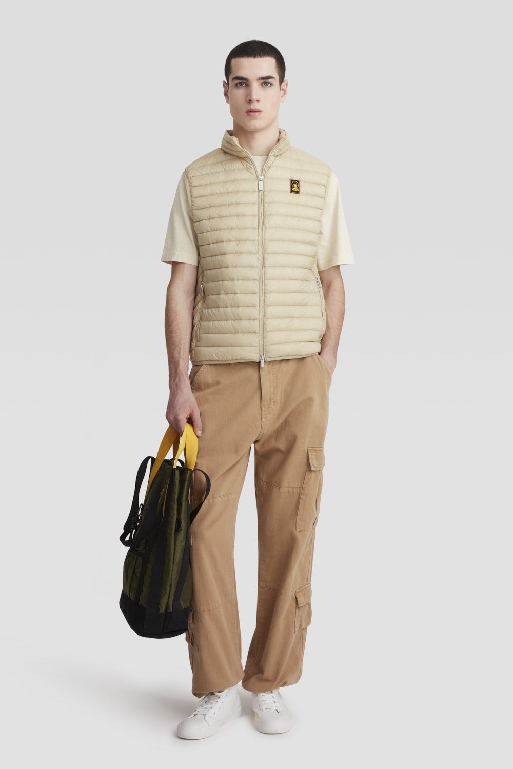 ciesse-outdoor-daunenweste-beige-rmellos-echte-daunen image 1