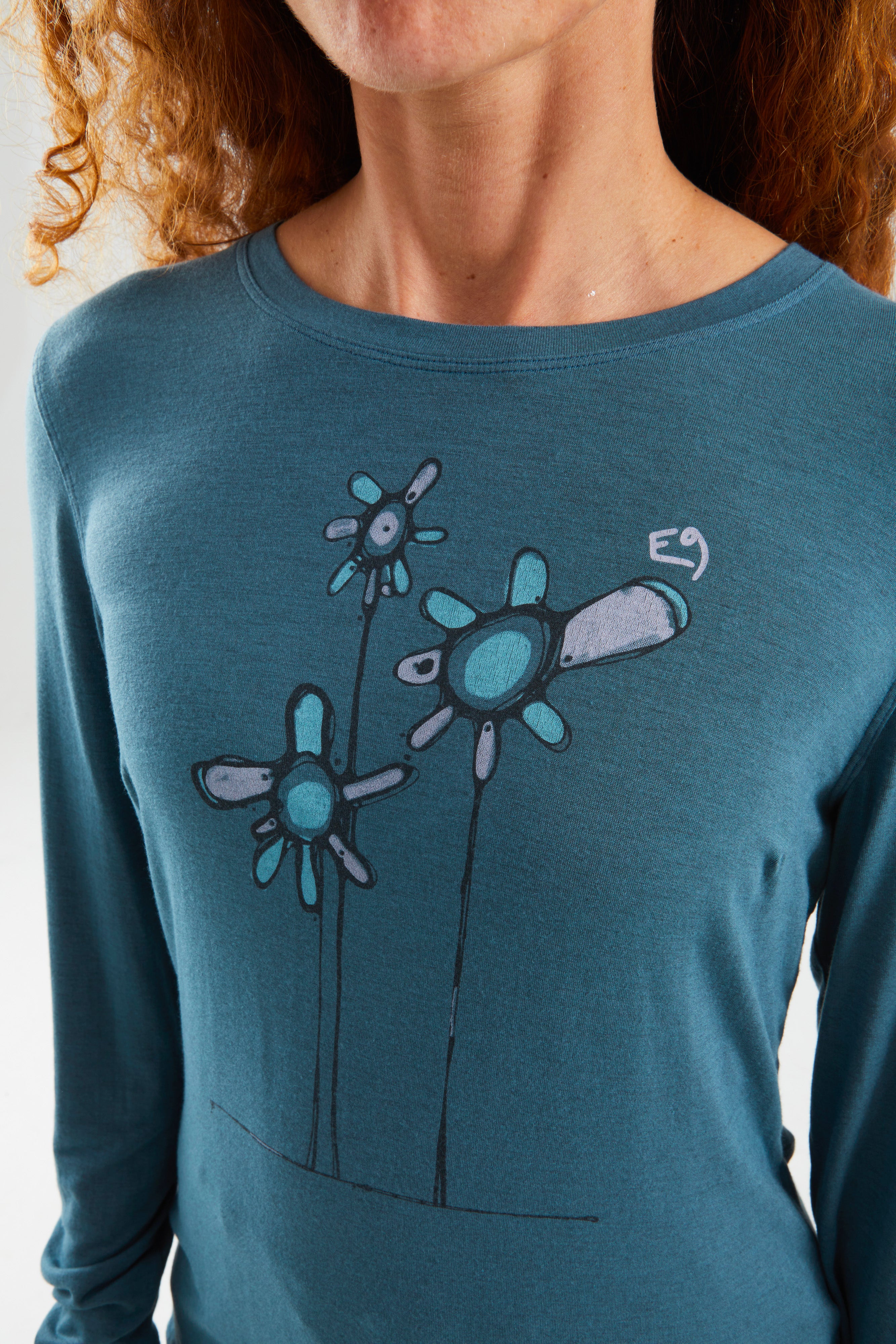 e9-marika-langarmshirt-agave-slim-fit-modal image 2