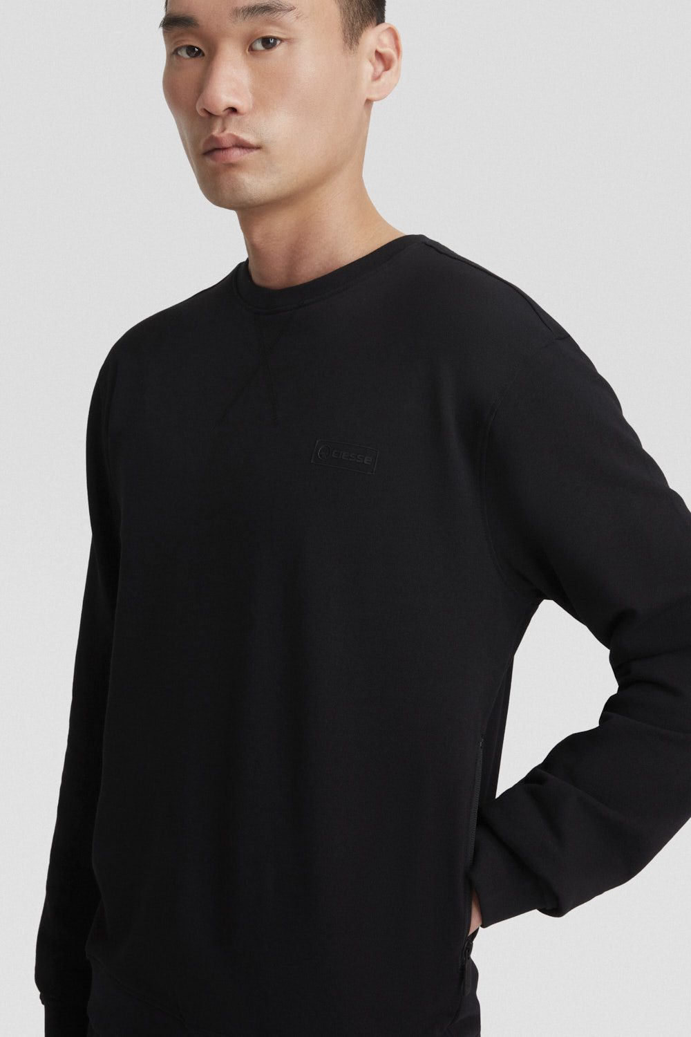 ciesse-outdoor-felpe-herren-pullover-schwarz-baumwolle-rundhals image 3