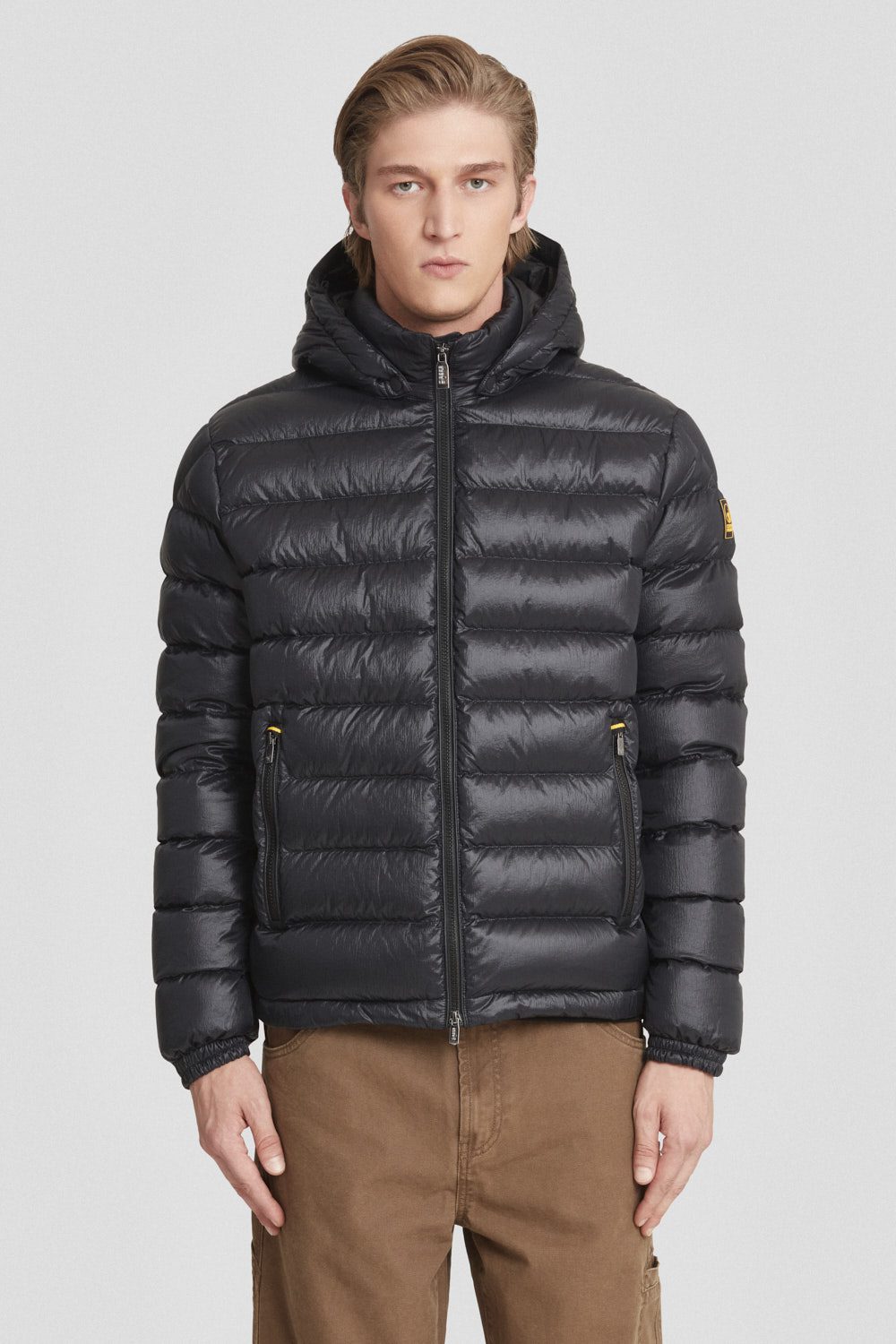ciesse-piumini-daunenjacke-kurz-schwarz-mit-kapuze image 2