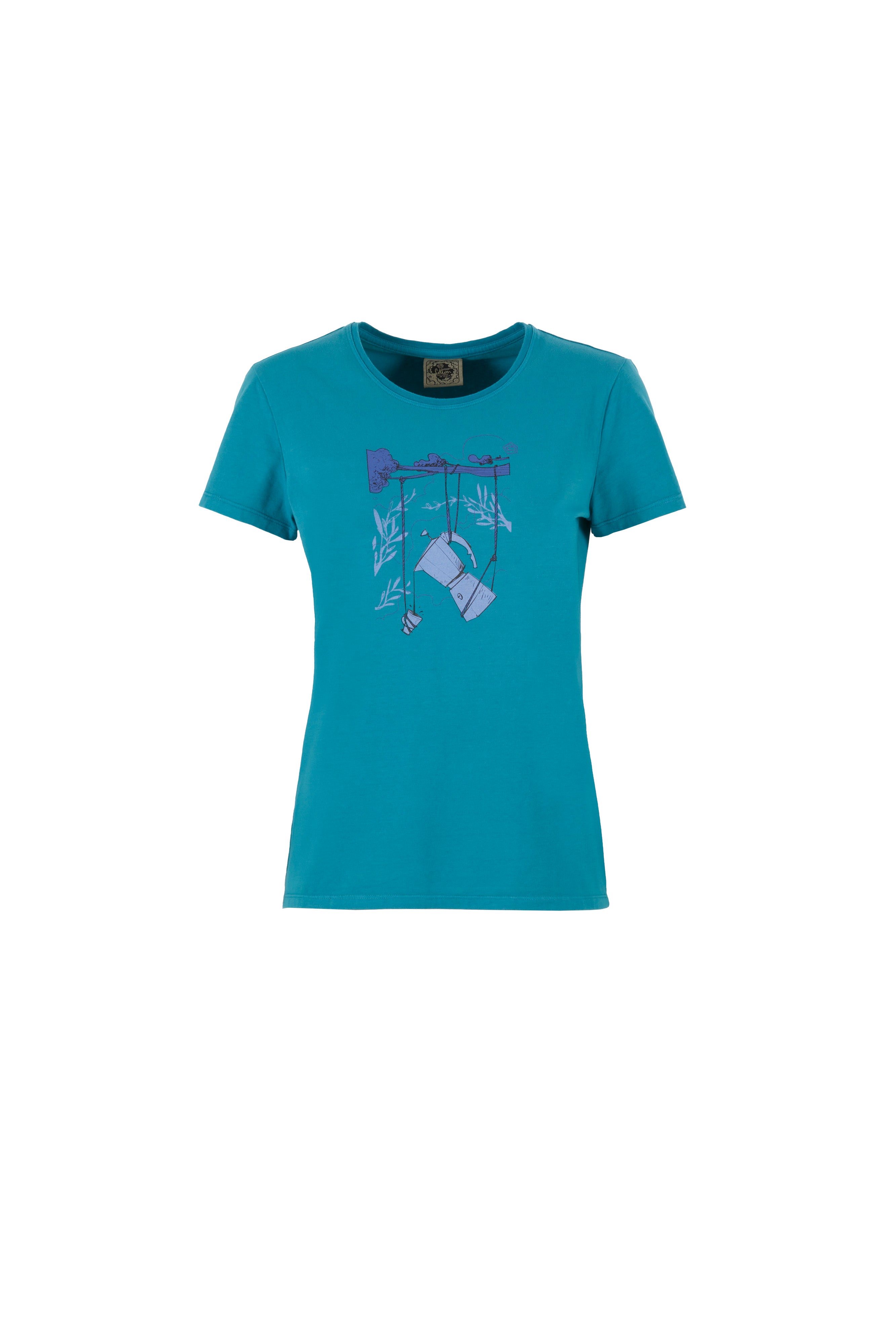 e9-w-bond-t-shirt-turquoise-bio-baumwolle-damen image 5
