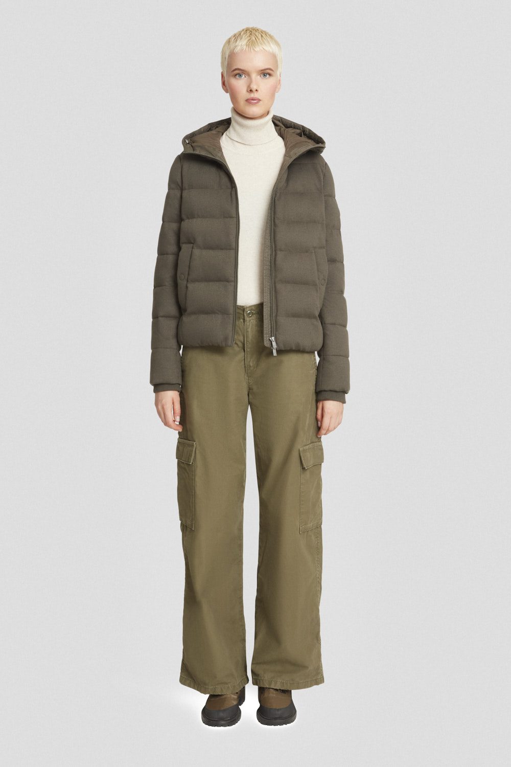 ciesse-outdoor-giacche-leggere-jacke-oliv-kapuze-nylon image 2