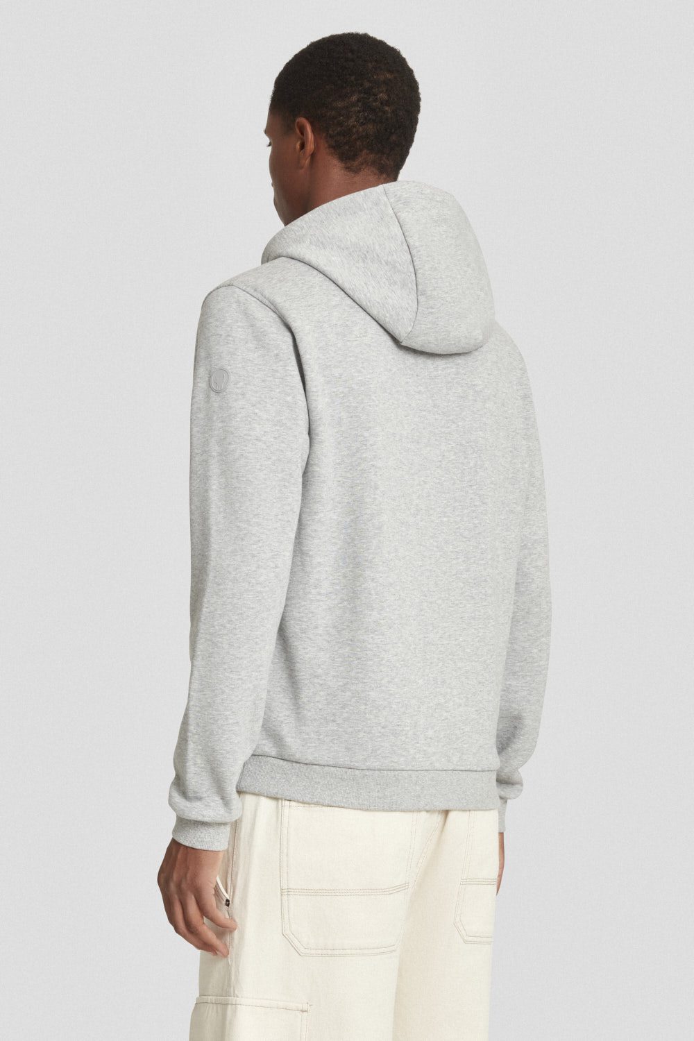 ciesse-hoodie-grau-basic-mit-kapuze-baumwolle-unisex image 4
