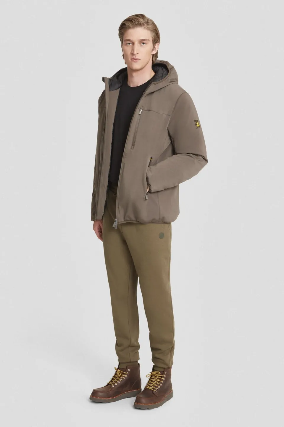 ciesse-outdoor-softshelljacke-braun-kurz-mit-kapuze image 1