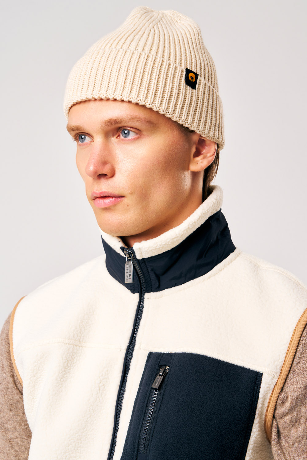 ciesse-outdoor-kasem-strickmutze-beige-mit-umschlag image 4
