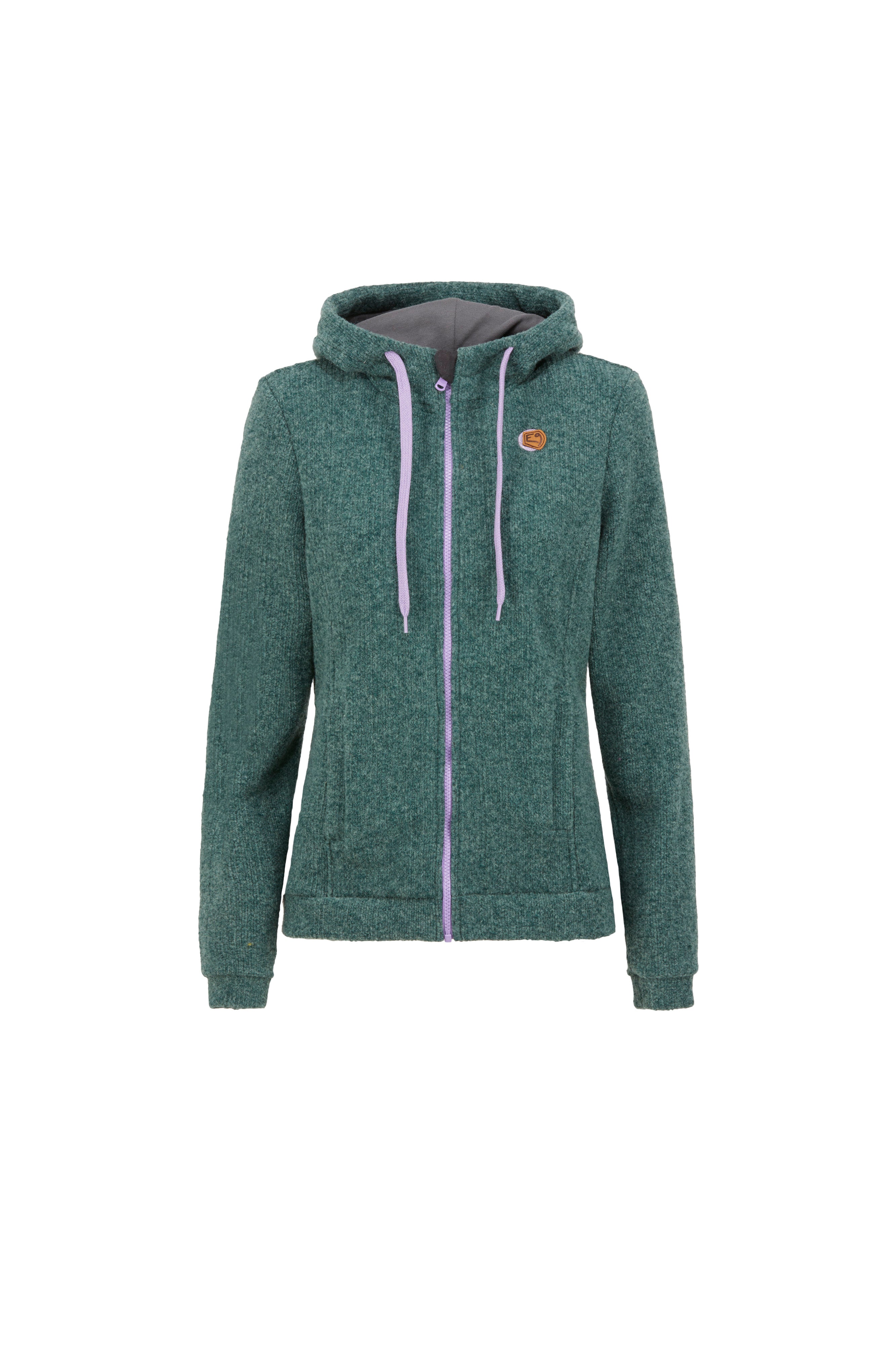 e9-mimma-strickjacke-bordeaux-cream-hoodie-damen image 4