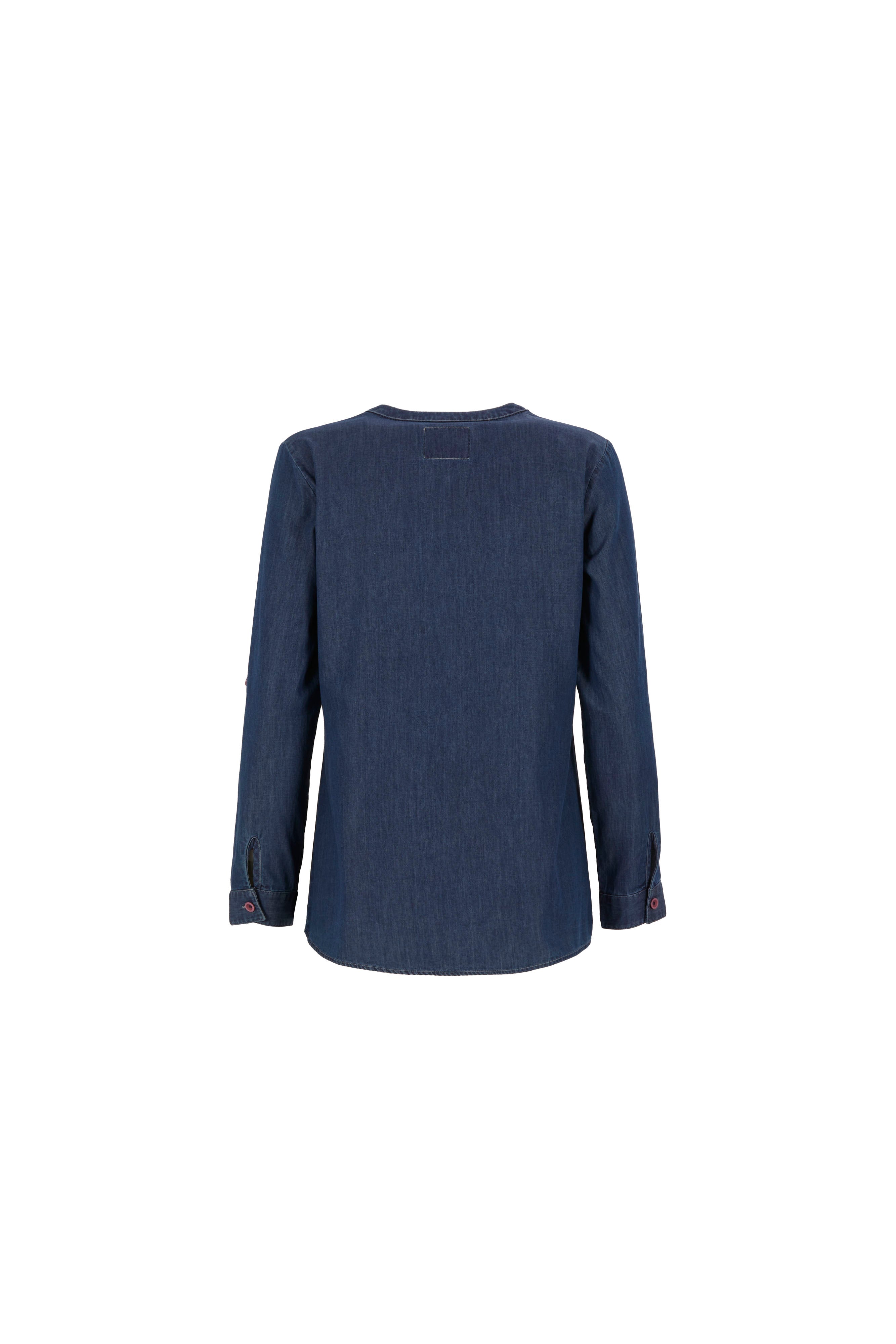 e9-swami-hemd-darkblue-denim-regular-fit image 4