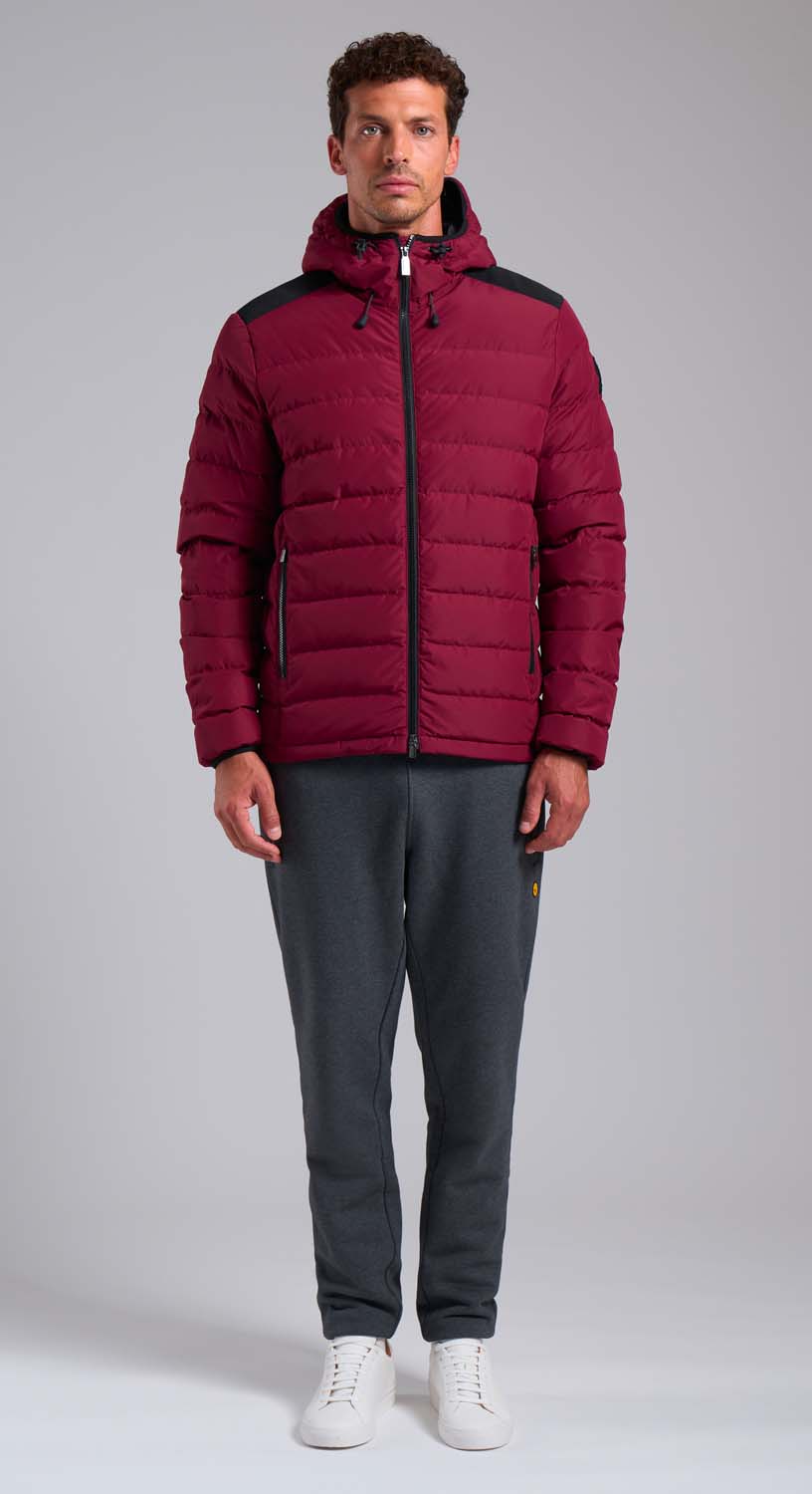 ciesse-stevenson-kurze-daunenjacke-rot-mit-kapuze-daune image 2