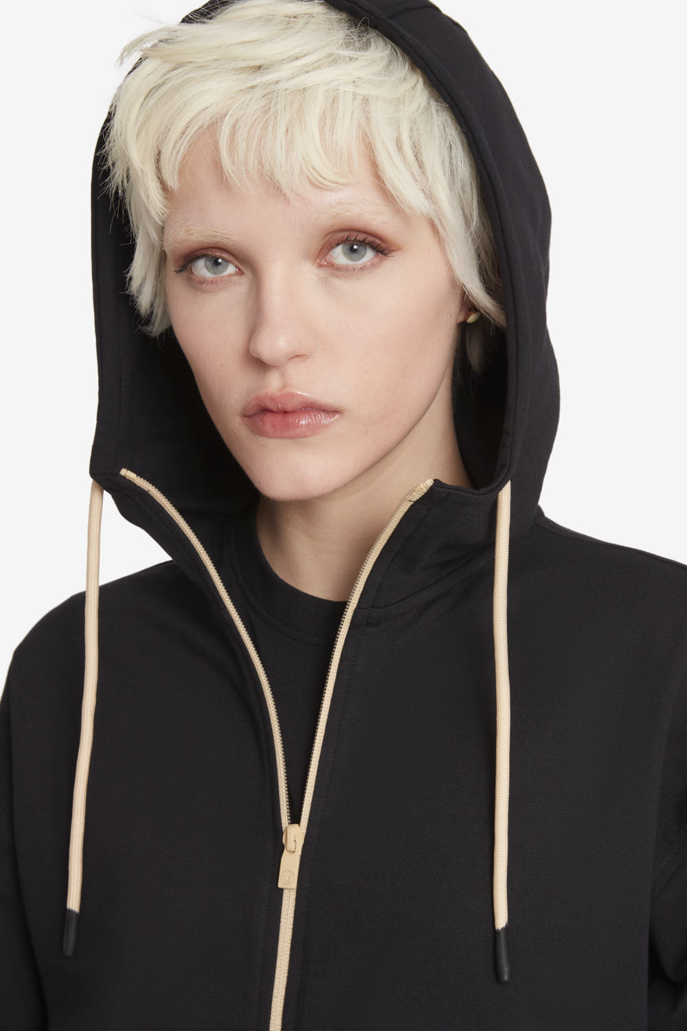 ciesse-outdoor-natalie-damen-hoodie-schwarz-mit-zip-baumwolle image 3