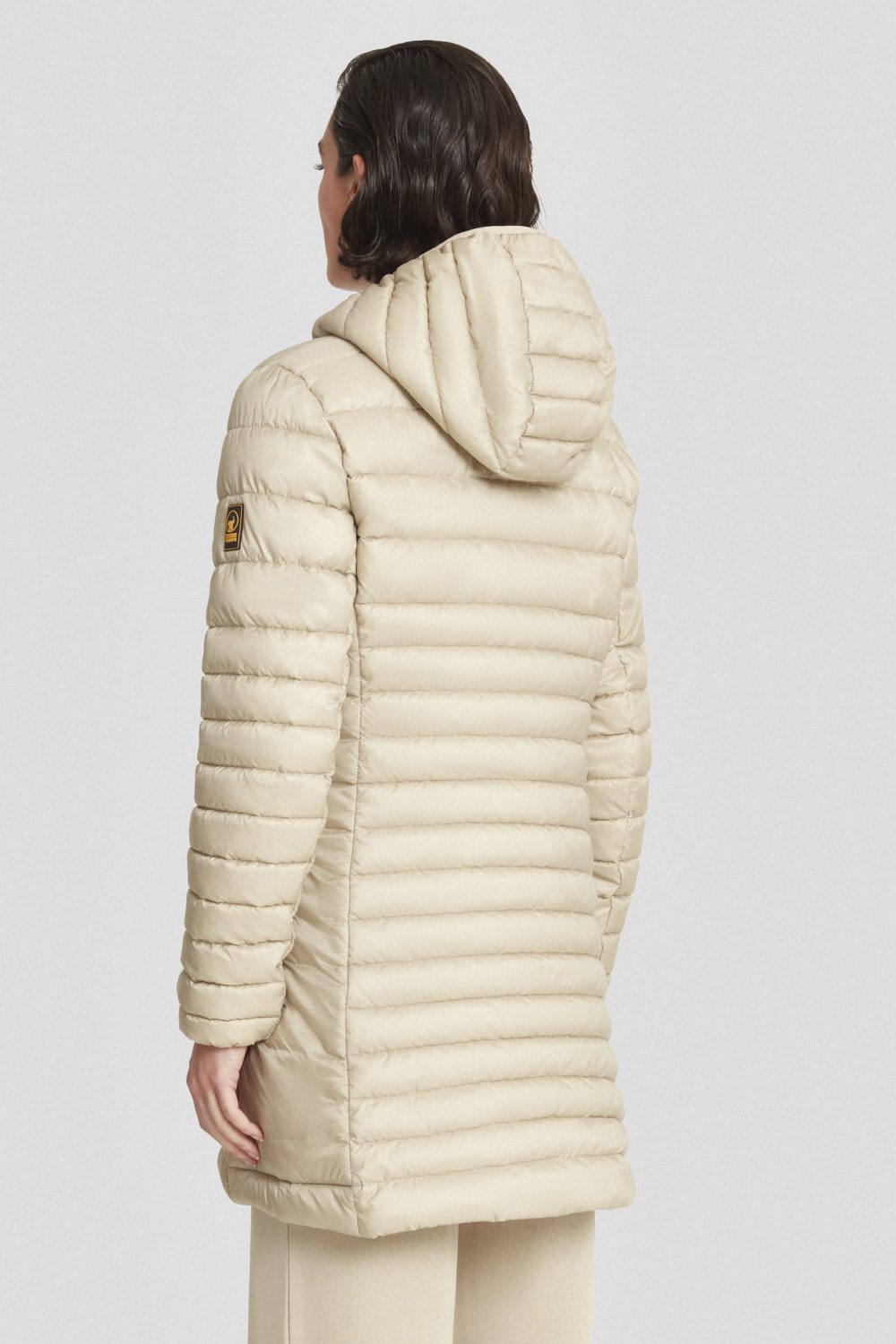 ciesse-piumini-wintermantel-beige-lang-stepp-wasserabweisend image 3