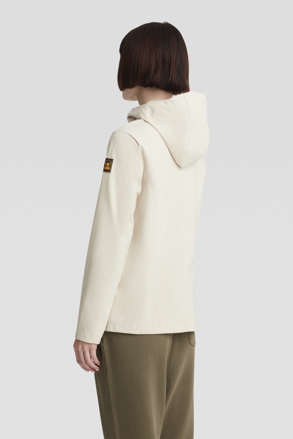 ciesse-outdoor-softshelljacke-beige-mit-kapuze-slim-fit image 4