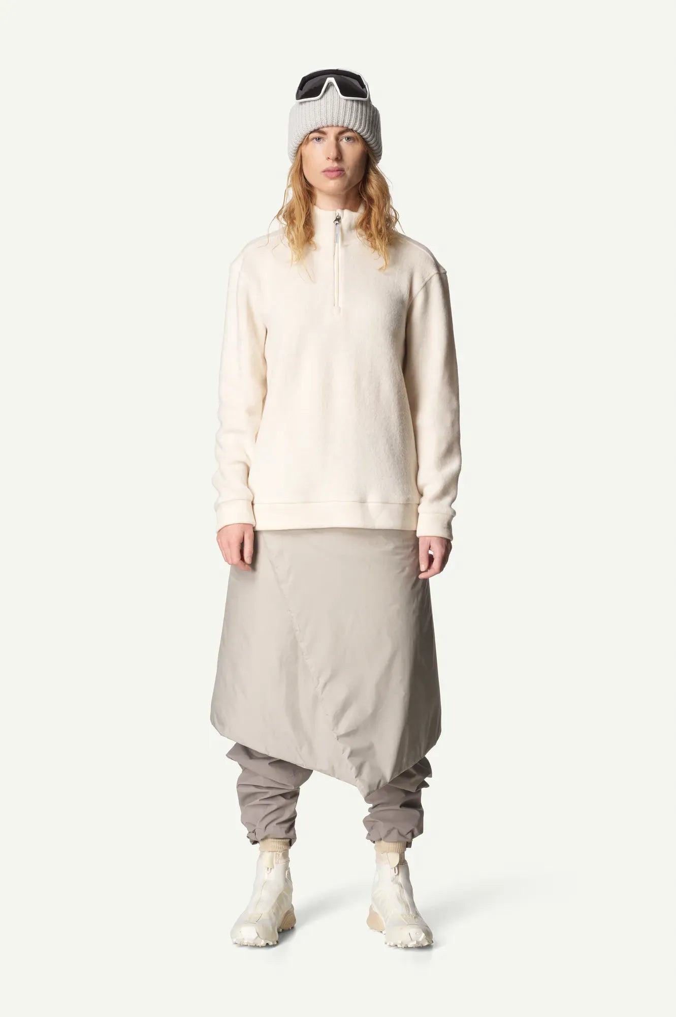 houdini-alto-w-s-half-zip-fleece-damen-sugar-snow-merino-tencel image 2