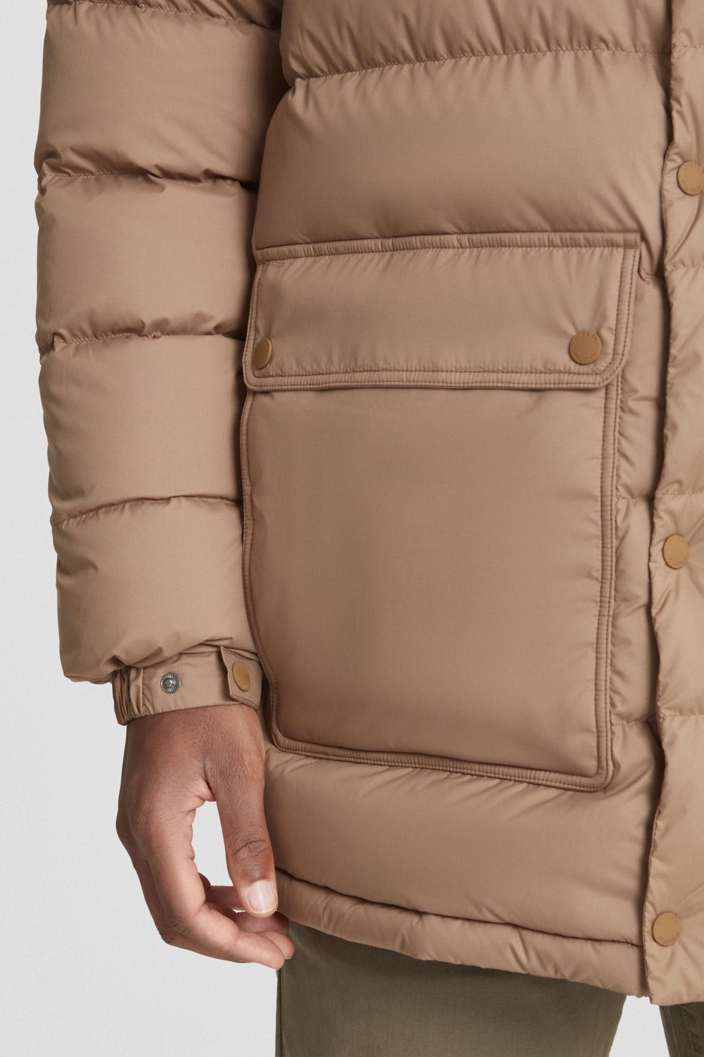 ciesse-outdoor-piumini-daunenmantel-beige-lang-mit-kapuze image 3